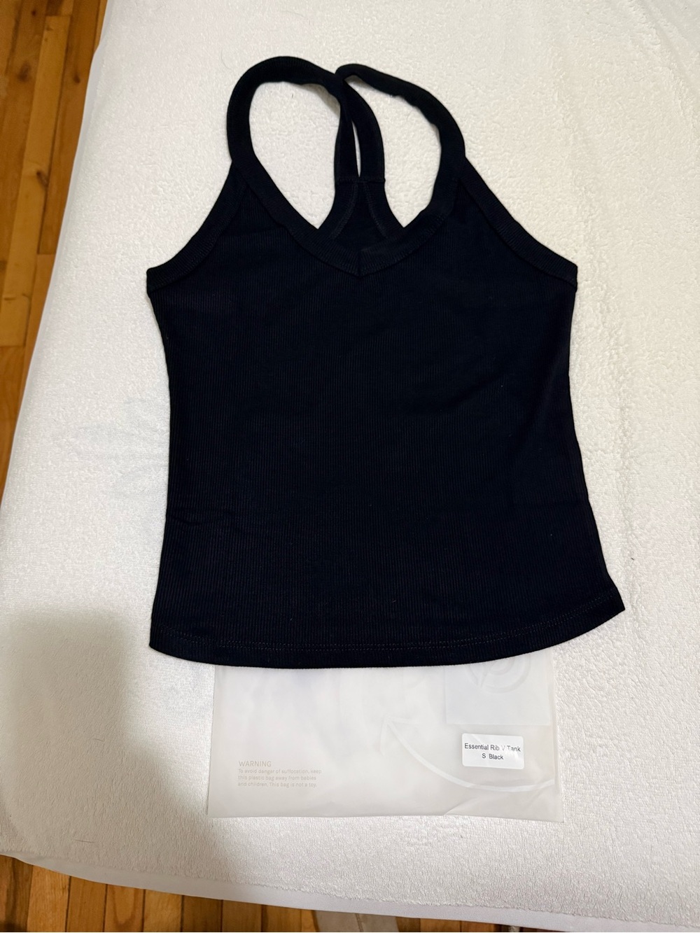 P'tula Black Essential Rib V Tank
